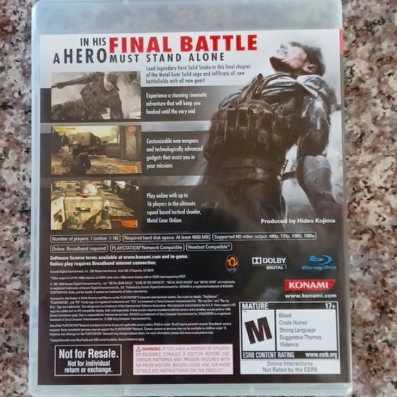 Rare! ⚔️ Metal Gear Solid 4 / Guns of the Patriots Limited Edition for ps3 - Picture 5 of 5